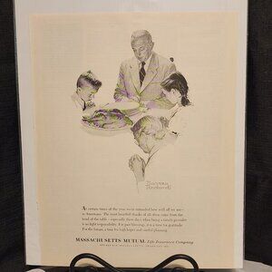 Norman Rockwell Art - Mass Mutual Advertising - Vintage Advertising.